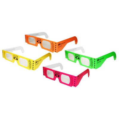 3D Fireworks/Diffraction Glasses/Lazer Shades - NEON PRINTED Stock