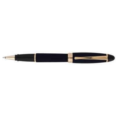 Luxury Line Aurora Ipsilon Satin Black Ballpoint w/Rose Gold Trim Pen