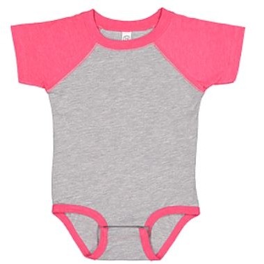 LAT® Rabbit Skins Infant Fine Jersey Baseball Bodysuit