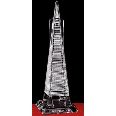 Crystal Transamerica Tower Sans Francisco Sculpture (7 3/4")