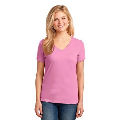 Port & Company® Ladies' Core Cotton V-Neck T-Shirt