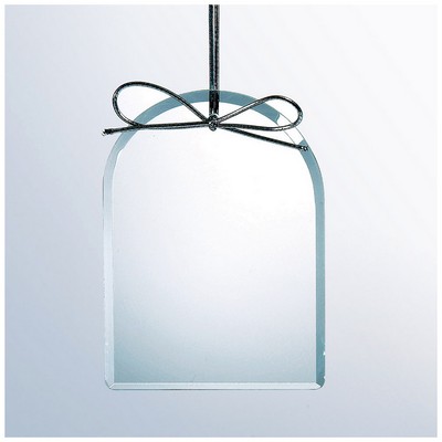 Starfire Glass Beveled Ornament, Arch, 4-1/4"x3"