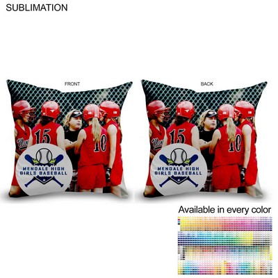 Photo Throw Cushion, Sublimated, 16x16, Zipper Closure, Removable insert, Cover washable