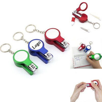 Multi-Function Folding Nail Clipper & Ballpoint Pen