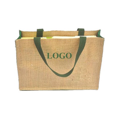 Jute Grocery Tote Bag