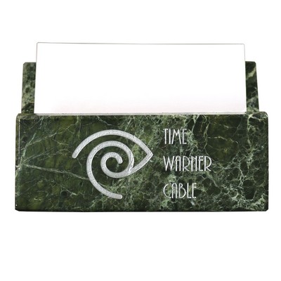 Jade Leaf Green Marble Business Card Holder