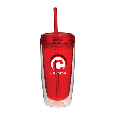 16 oz. Chroma Double-Wall Acrylic Tumbler (2 Color Imprint)