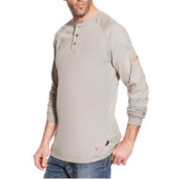 Ariat® FR Men's Silver Fox Henley Top