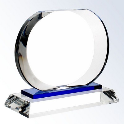 Blue Celestial Optic Crystal Award - Large