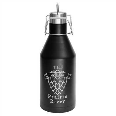 64 Oz. Growler with Swing-Top Lid – Black