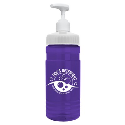 20 Oz. Pump Lid Transparent Bottle