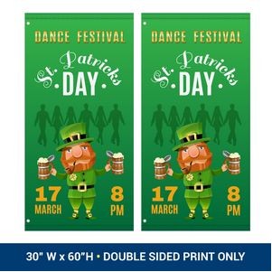 30" W x 60" H Avenue Banner - Double Sided Print Only - Made in the USA