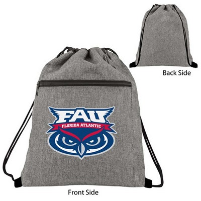 Heather Gray Drawstring Backpack