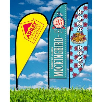 Rush 48 Hour Zoom 4 Flag w/ Stand - 13ft Single Sided Graphic