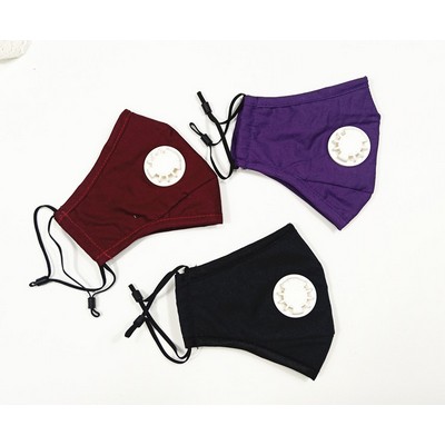 Reusable Cloth Face Mask With Valve