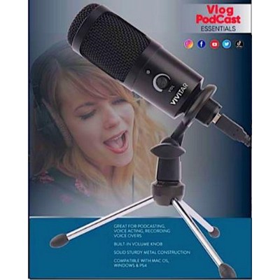 Vivitar® Condenser Recording USB Microphone