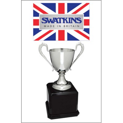 15 1/2" Silver Swatkins Cup with Black Royal Piano Finish Base