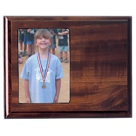 Cherry Finish Routed Plaque w/ 5" x 3.5" Plexiglass Window