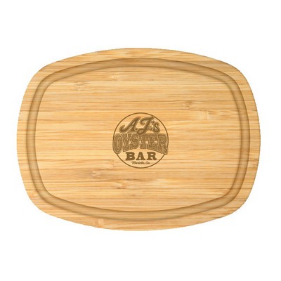 12" Arched Bamboo Cutting Board with Juice Groove