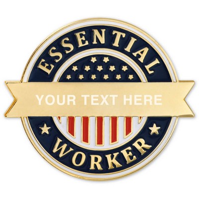 Essential Worker Lapel Pin - Engravable