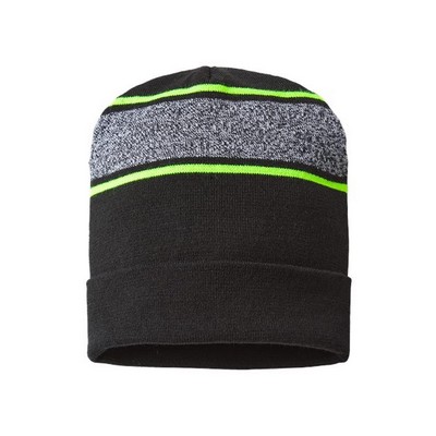 Cap America® USA-Made Variegated Striped Cuffed Beanie