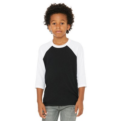 Bella+Canvas Youth 3/4 Baseball Tee