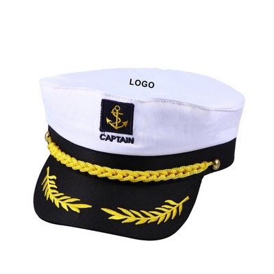 Captain Hat Cap Costume Navy Marine Admiral Hat