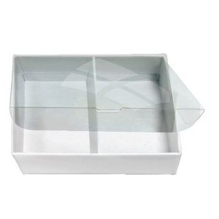 Double Rigid Box for Playing Cards w/ Clear Vinyl Lid ("Poker" format)