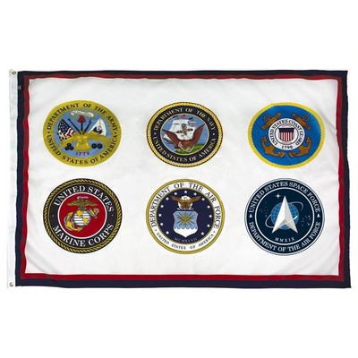 Armed Forces 6 Commemorative Flag (2'x3')