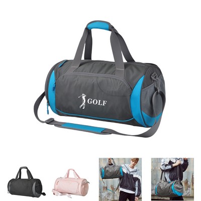 Gym Sports Duffle Bag with Wet Pocket & Shoe Compartment