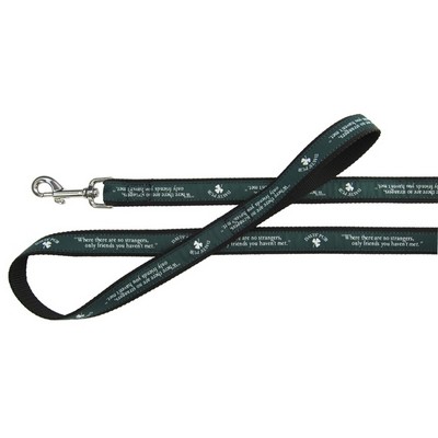 1" X 48" Woven Heavy Duty Pet Leash w/ Nickel-plated Hardware - "Elite" Weave