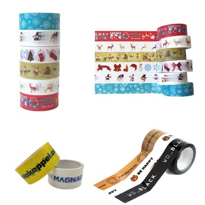 110 Yards 2" W Custom Printed BOPP Color Packing Tape