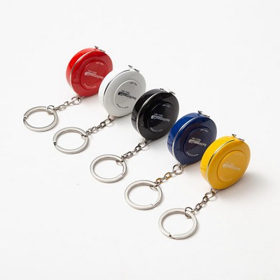 Round Tape Measure Key Chain