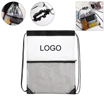 Transparent PVC Drawstring Backpack