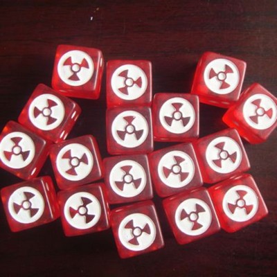 0.75 inches Translucent Acrylic Dice w/Custom Logo