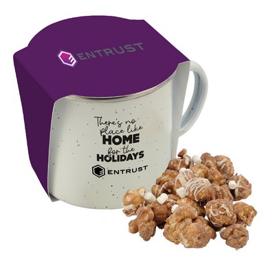 Promo Revolution - 16 Oz. Specked Camping Mug Gift Set w/Hot Chocolate Popcorn