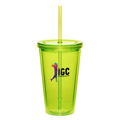 16 oz. Day Tripper Double-Wall Acrylic Tumbler (Full Color Imprint)