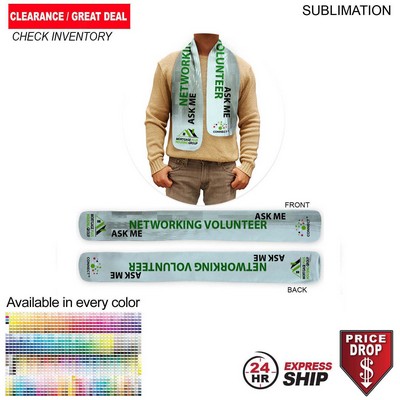 24 Hr Express Ship - Ultra Soft and Smooth Microfleece Scarf, 6x50, Sublimated BOTH sides