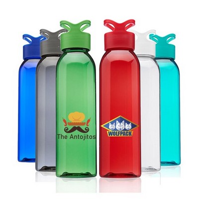 22 Oz. Plastic Gym Water Bottle w/Carrying Loop