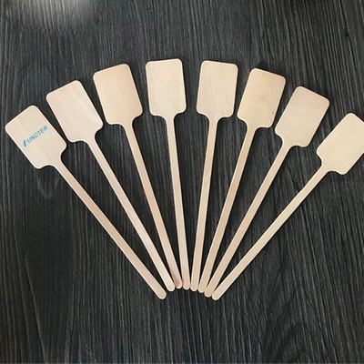 Disposable Wood Rectangle End Drink Stirrer Stick