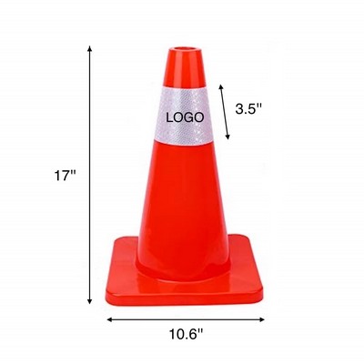 17'' Traffic Cone with Reflective Collar