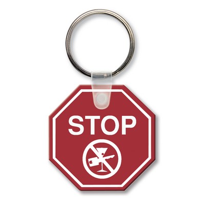 Stop Sign Key Tag (Spot Color)