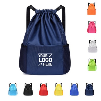 Pocketed Drawstring Backpack