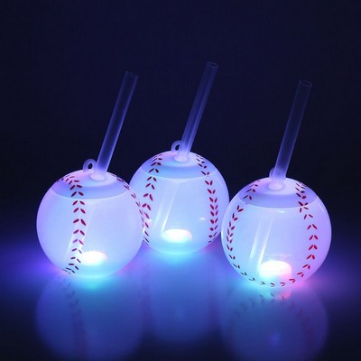 Plastic Baseball Drinking flashing Cup