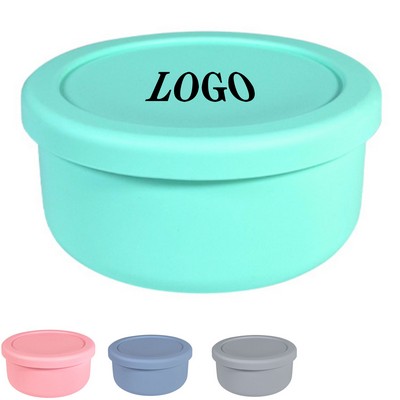 Round 24oz Silicone Lunch Box