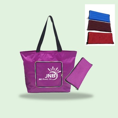 Folding Zipper Tote Bag