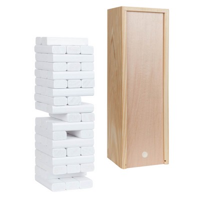 Tumbling Tower with White Blocks, 12"