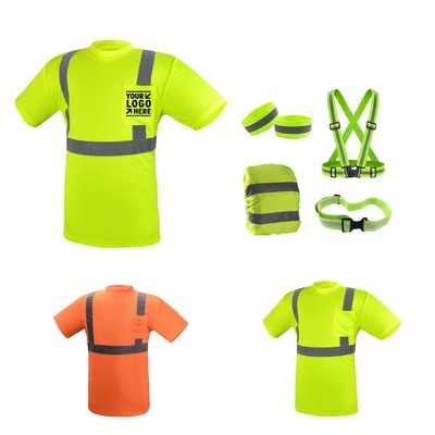 Safety Brite Short Sleeve Black Bottom T-Shirt