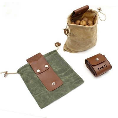 Waxed Canvas Outdoor Forest Foraging Pouch