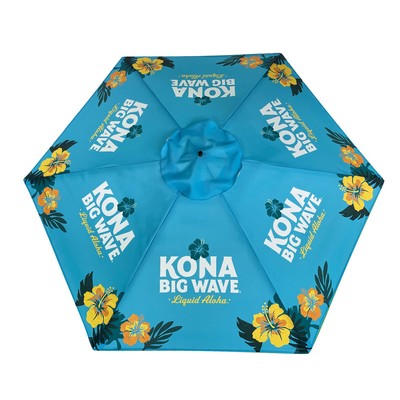 Full Sublimated Single Cover 7' Wood Market Umbrella